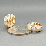 Estate 14K Y Gold 0.63ctw I - J/SI1 - 2 Diamond Huggie Earrings - Walter Bauman Jewelers