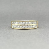 Estate 14K Y Gold 0.65ctw G/I1 Diamond Double Row Ring - Walter Bauman Jewelers