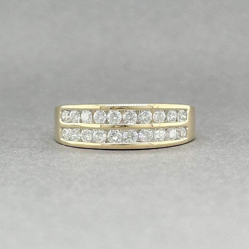 Estate 14K Y Gold 0.65ctw G/I1 Diamond Double Row Ring - Walter Bauman Jewelers