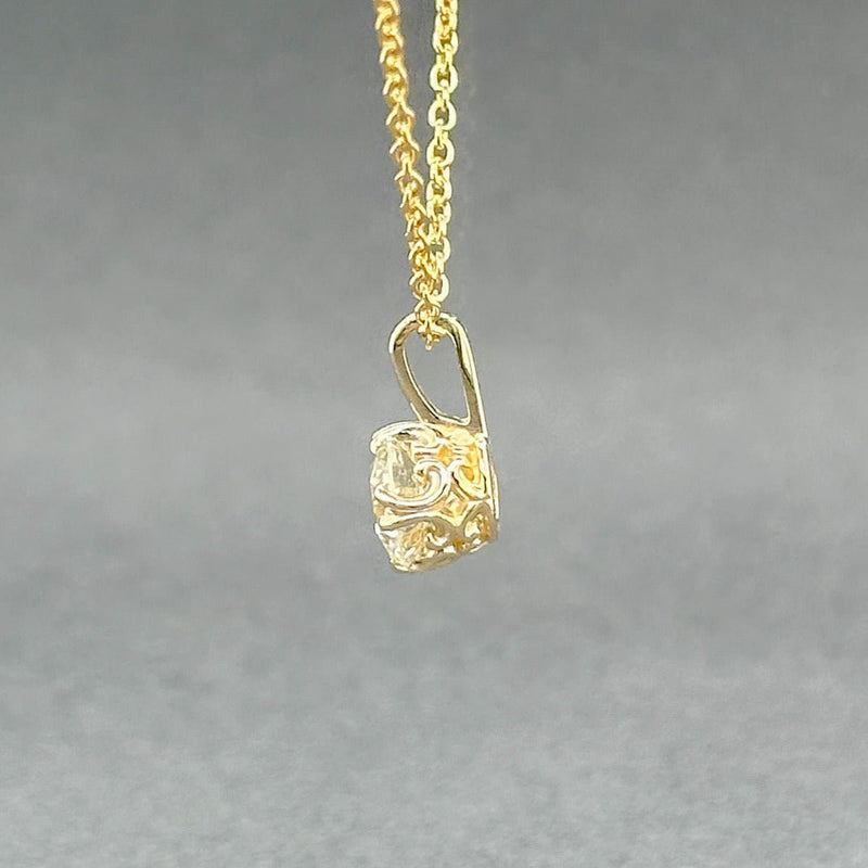 Estate 14K Y Gold 0.72ct J/SI1 Diamond Pendant - Walter Bauman Jewelers