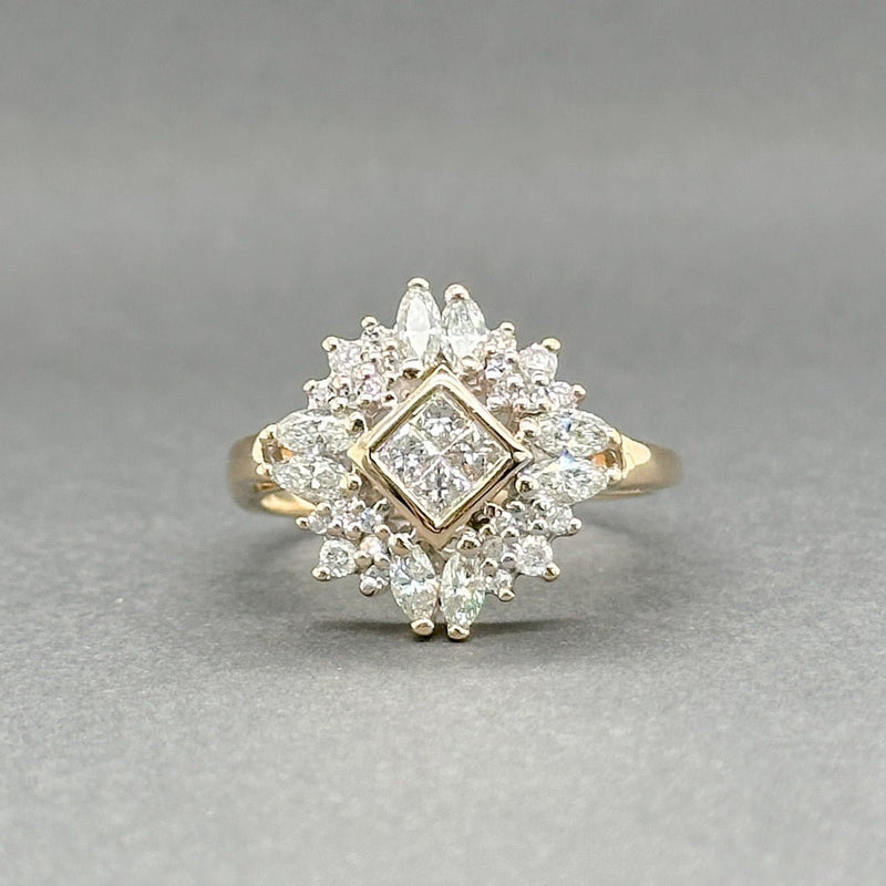 Estate 14K Y Gold 0.73ctw H - I/SI1 - 2 Diamond Cocktail Ring - Walter Bauman Jewelers