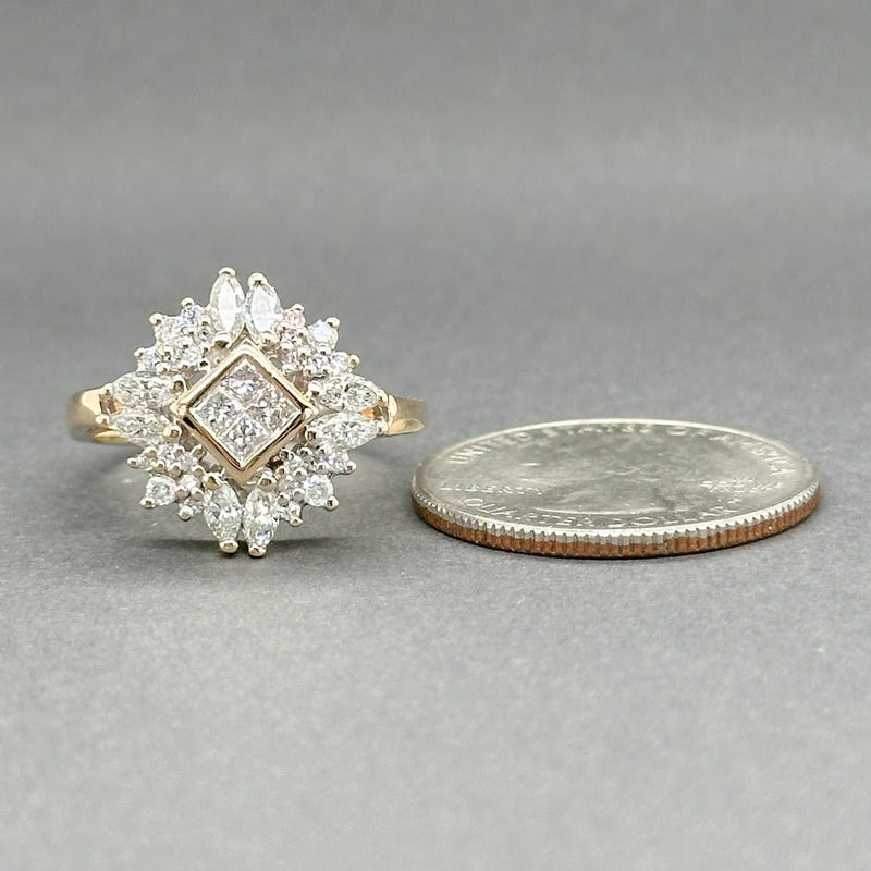 Estate 14K Y Gold 0.73ctw H - I/SI1 - 2 Diamond Cocktail Ring - Walter Bauman Jewelers