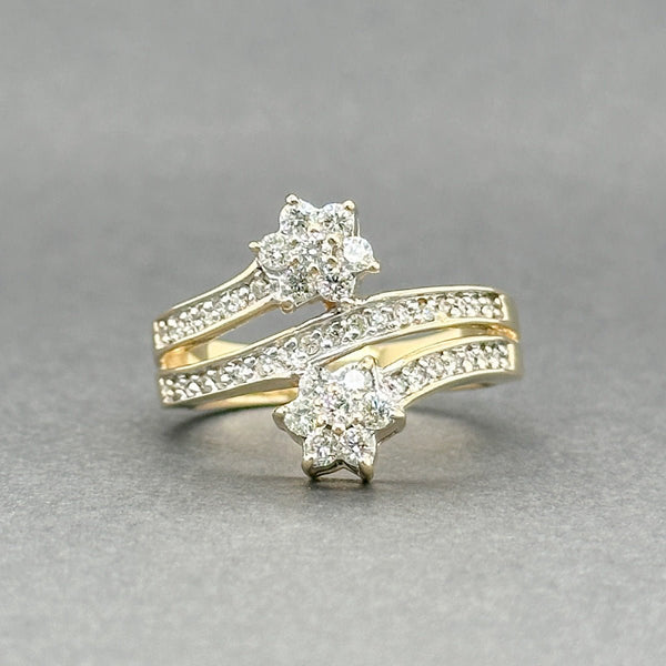 Estate 14K Y Gold 0.74ctw H - I/SI1 - 2 Diamond Crossover Ring - Walter Bauman Jewelers