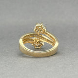 Estate 14K Y Gold 0.74ctw H - I/SI1 - 2 Diamond Crossover Ring - Walter Bauman Jewelers