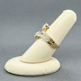 Estate 14K Y Gold 0.74ctw H - I/SI1 - 2 Diamond Crossover Ring - Walter Bauman Jewelers