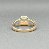 Estate 14K Y Gold 0.84ctw H - M/VS1 - 2 Diamond Eng. Ring GIA - Walter Bauman Jewelers