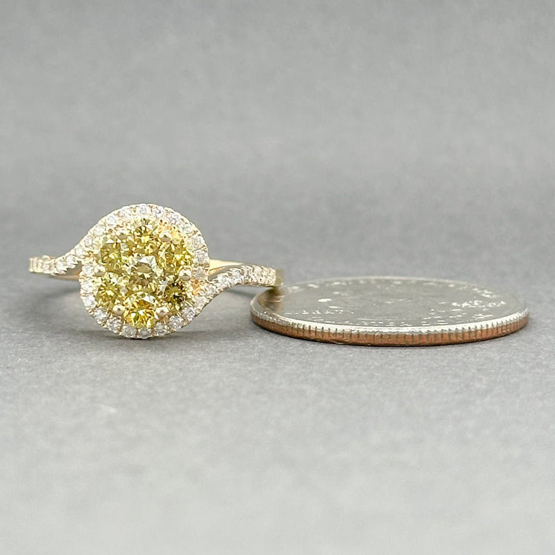 Estate 14K Y Gold 0.85ctw Fancy Yellow - H - I/VS1 - SI2 Diamond Ring - Walter Bauman Jewelers