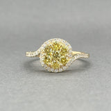 Estate 14K Y Gold 0.85ctw Fancy Yellow - H - I/VS1 - SI2 Diamond Ring - Walter Bauman Jewelers