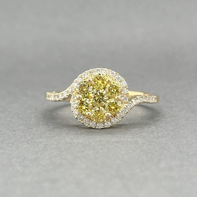 Estate 14K Y Gold 0.85ctw Fancy Yellow - H - I/VS1 - SI2 Diamond Ring - Walter Bauman Jewelers