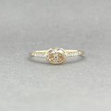 Estate 14K Y Gold 0.86ctw Champagne - H/SI1 - I1 Diamond Ring GIA - Walter Bauman Jewelers