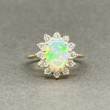 Estate 14K Y Gold 0.87ct Opal & 0.26ctw H-I/VS2-SI1 Diamond Ring - Walter Bauman Jewelers