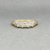 Estate 14K Y Gold 0.89ctw I - J/SI2 - I1 Diamond 3 Stone Eng. Ring - Walter Bauman Jewelers