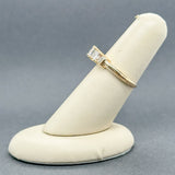 Estate 14K Y Gold 0.89ctw I - J/SI2 - I1 Diamond 3 Stone Eng. Ring - Walter Bauman Jewelers