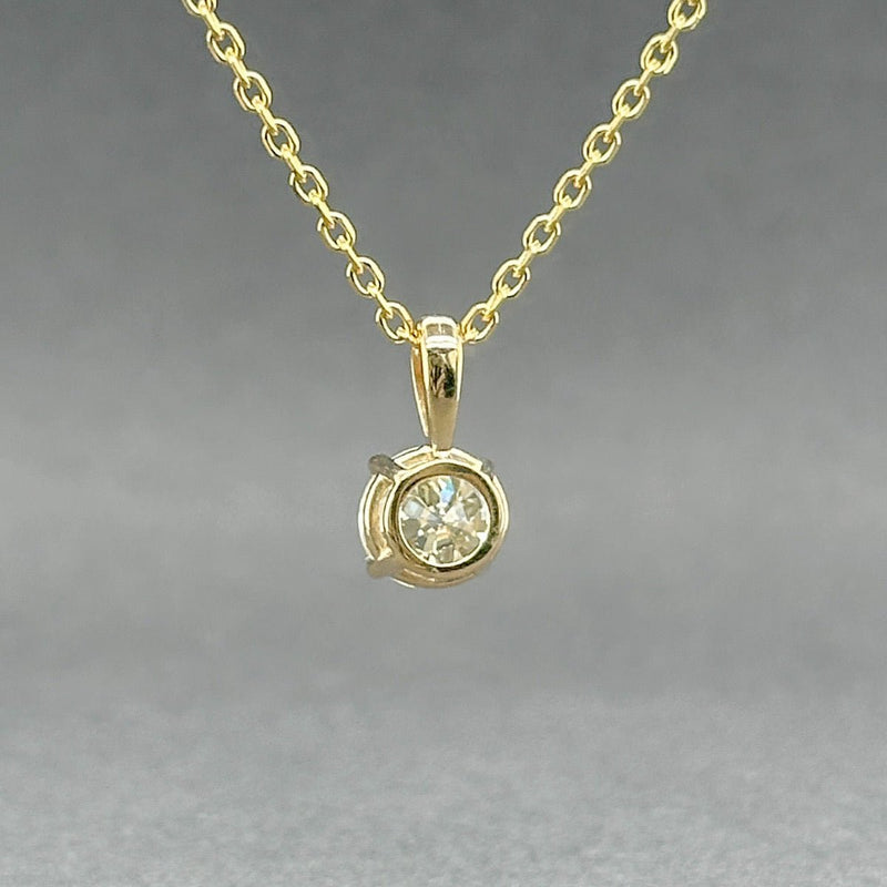 Estate 14K Y Gold 0.91ct K/SI2 Diamond Pendant - Walter Bauman Jewelers