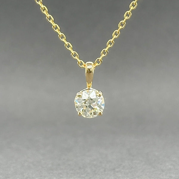 Estate 14K Y Gold 0.91ct K/SI2 Diamond Pendant - Walter Bauman Jewelers