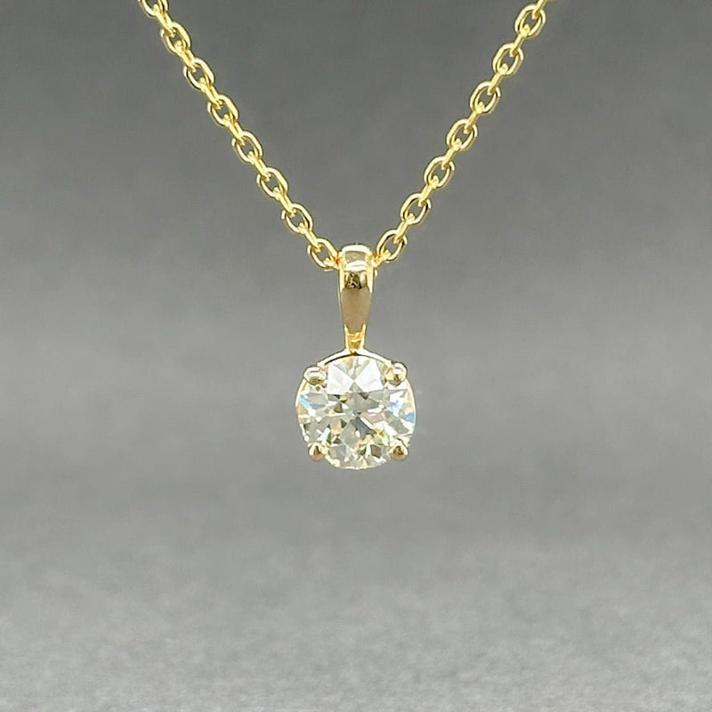 Estate 14K Y Gold 0.91ct K/SI2 Diamond Pendant - Walter Bauman Jewelers