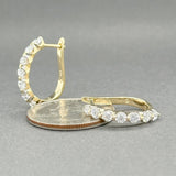 Estate 14K Y Gold 0.95ctw H/SI2 - I1 Diamond Hoop Earrings - Walter Bauman Jewelers