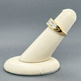 Estate 14K Y Gold 0.96ctw Fancy Yellow & G - H/SI1 - 2 Diamond Ring - Walter Bauman Jewelers