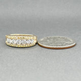 Estate 14K Y Gold 0.96ctw Fancy Yellow & G - H/SI1 - 2 Diamond Ring - Walter Bauman Jewelers