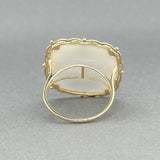 Estate 14K Y Gold 10.67ctw Agate & Blue Topaz Ring - Walter Bauman Jewelers