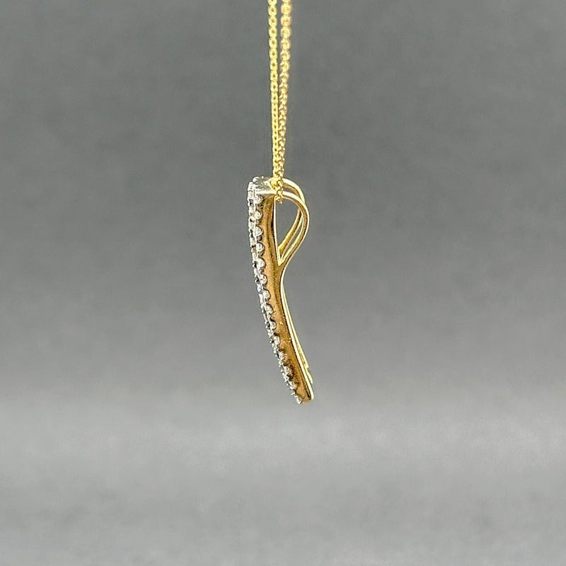 Estate 14K Y Gold 1.07ctw Yellow - G - H/VS2 - SI2 Diamond Pendant - Walter Bauman Jewelers