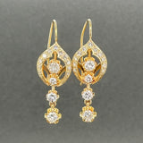 Estate 14K Y Gold 1.09ctw G - H/SI1 - 2 Diamond Drop Earrings - Walter Bauman Jewelers