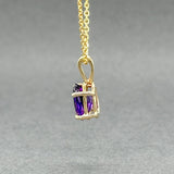 Estate 14K Y Gold 1.12ct Amethyst Pendant - Walter Bauman Jewelers