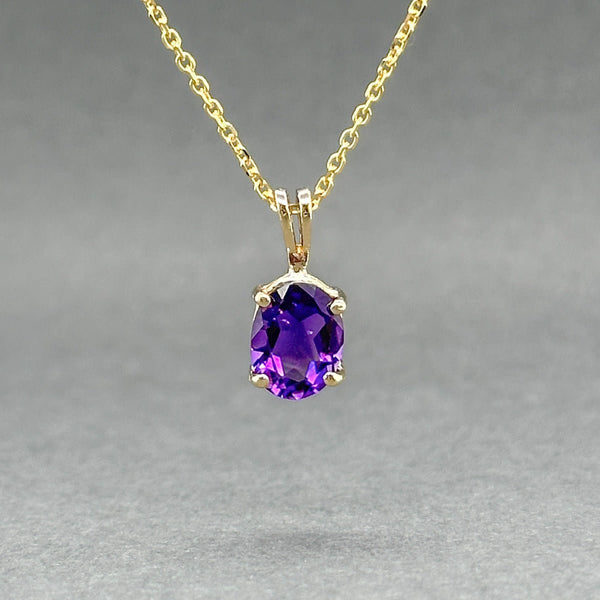 Estate 14K Y Gold 1.12ct Amethyst Pendant - Walter Bauman Jewelers