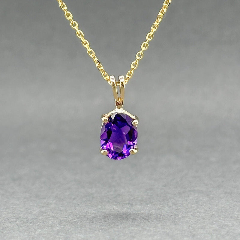 Estate 14K Y Gold 1.12ct Amethyst Pendant - Walter Bauman Jewelers