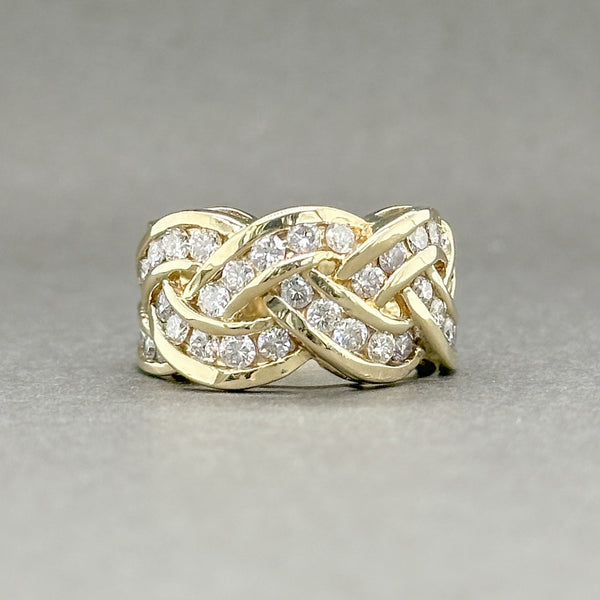 Estate 14K Y Gold 1.15ctw H/SI1-2 Diamond Braided Ring - Walter Bauman Jewelers