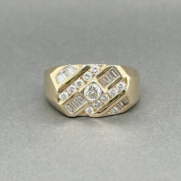 Estate 14K Y Gold 1.16ctw H - I/VS1 - 2 Diamond Men’s Ring - Walter Bauman Jewelers