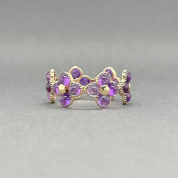 Estate 14K Y Gold 1.20ctw Amethyst Flower Ring - Walter Bauman Jewelers