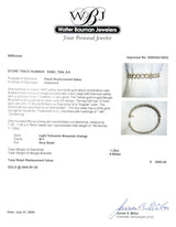 Estate 14K Y Gold 1.25ctw Cognac/SI1 Diamond Curb Chain Bangle Bracelet - Walter Bauman Jewelers