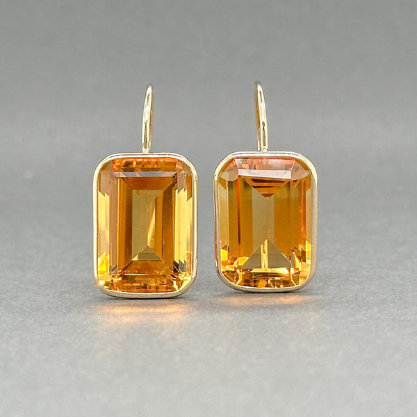 Estate 14K Y Gold 13.36ctw Citrine Earrings - Walter Bauman Jewelers