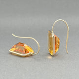 Estate 14K Y Gold 13.36ctw Citrine Earrings - Walter Bauman Jewelers