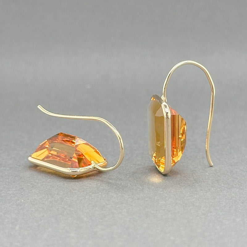 Estate 14K Y Gold 13.36ctw Citrine Earrings - Walter Bauman Jewelers