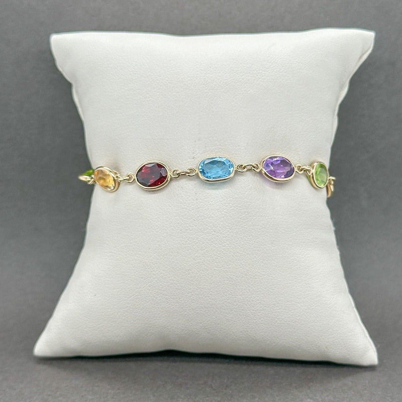 Estate 14K Y Gold 13.59ctw Multi-Gemstone Bracelet - Walter Bauman Jewelers