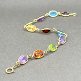 Estate 14K Y Gold 13.59ctw Multi-Gemstone Bracelet - Walter Bauman Jewelers