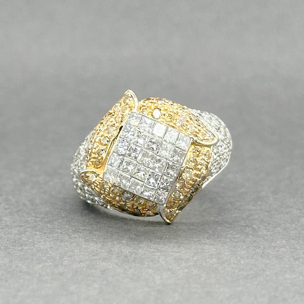Estate 14K Y Gold 1.39ctw Light Yellow - H - I/SI1 - 2 Diamond Ring - Walter Bauman Jewelers