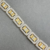 Estate 14K Y Gold 1.43ctw Fancy Yellow & I - J/VS2 - SI2 Diamond Link Bracelet - Walter Bauman Jewelers