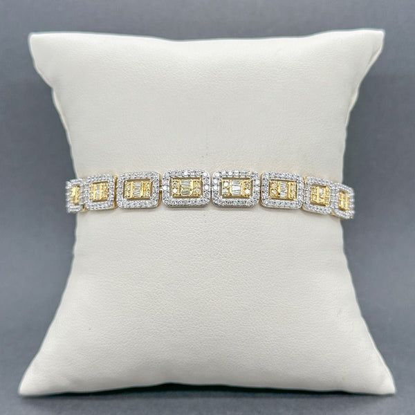 Estate 14K Y Gold 1.43ctw Fancy Yellow & I - J/VS2 - SI2 Diamond Link Bracelet - Walter Bauman Jewelers