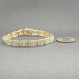 Estate 14K Y Gold 1.43ctw Fancy Yellow & I - J/VS2 - SI2 Diamond Link Bracelet - Walter Bauman Jewelers