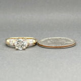 Estate 14K Y Gold 1.43ctw H - K/VS2 - I1 Diamond Eng. Ring - Walter Bauman Jewelers