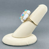 Estate 14K Y Gold 14.52ctw Agate, Amethyst & Turquoise Ring - Walter Bauman Jewelers