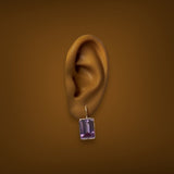 Estate 14K Y Gold 14.68ctw Amethyst Drop Earrings - Walter Bauman Jewelers