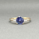 Estate 14K Y Gold 1.47ct Tanzanite & 0.09ctw G/SI2 Diamond Ring - Walter Bauman Jewelers