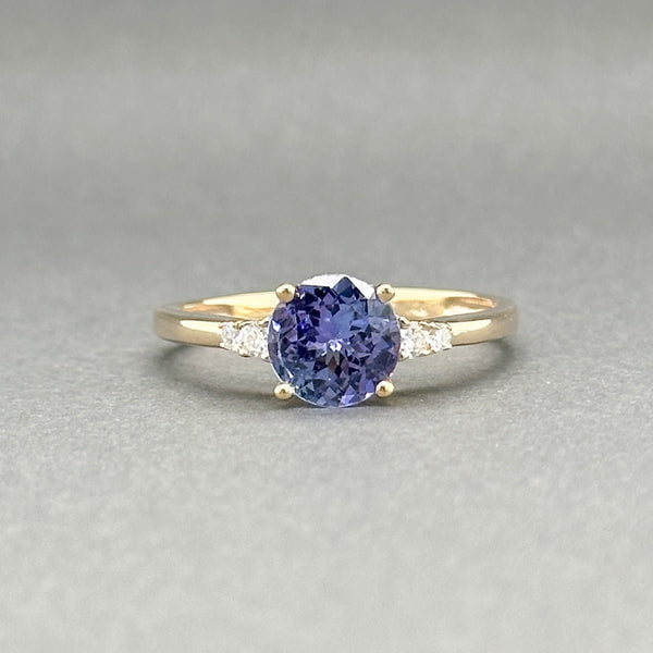 Estate 14K Y Gold 1.47ct Tanzanite & 0.09ctw G/SI2 Diamond Ring - Walter Bauman Jewelers