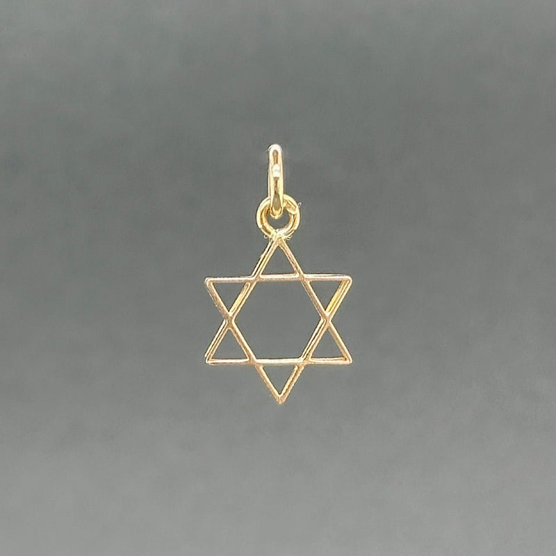 Estate 14K Y Gold 14mm Star of David Pendant - Walter Bauman Jewelers