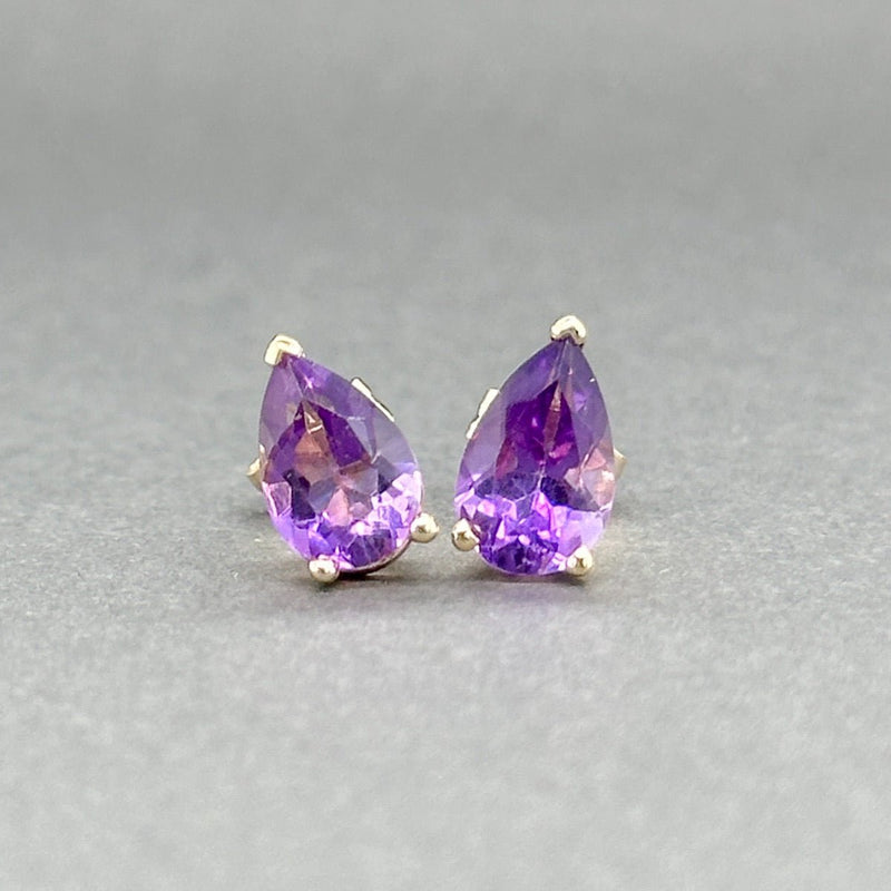 Estate 14K Y Gold 1.50ctw Amethyst Stud Earrings - Walter Bauman Jewelers