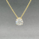 Estate 14K Y Gold 1.54ct E/VVS1 Lab - Created Diamond Pendant IGI - Walter Bauman Jewelers